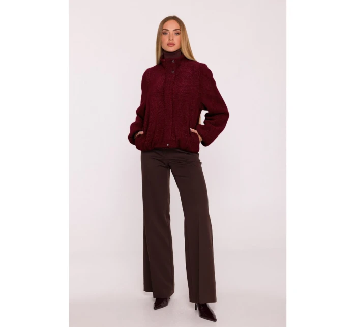 M885 Kabát látkový - bordó