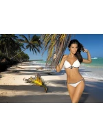 Plavky Megan Ecru + Brown M-251 Ecru-Brown (83) - Marko Plavky Megan Ecru + Brown M-251 Ecru-Brown (83) - Marko