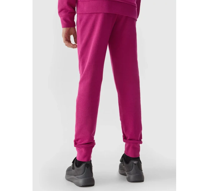 Dívčí tepláky typu jogger 4F - růžové Dívčí tepláky typu jogger 4F - růžové