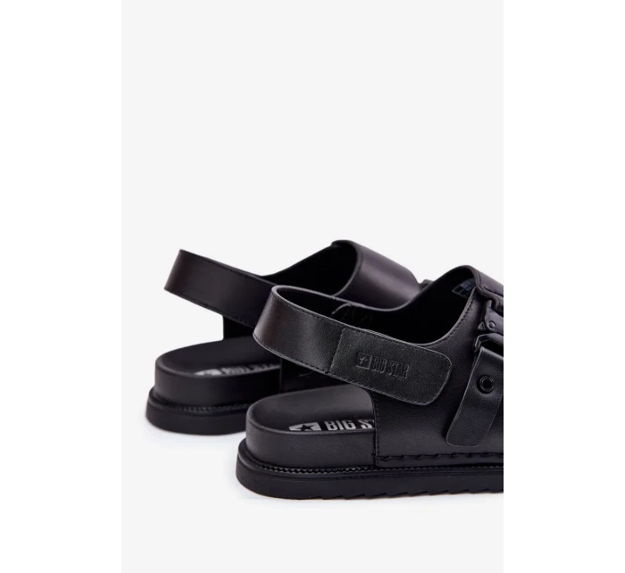 Pánské kožené sandály Big Star – černé Pánské kožené sandály Big Star – černé