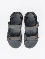 Designové sandály dámské šedo-stříbrné bez podpatku Designové sandály dámské šedo-stříbrné bez podpatku