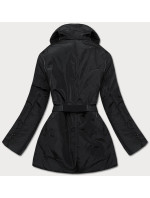 Lehká černá dámská bunda s páskem model 15846298 - Ann Gissy