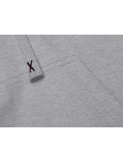 Světle šedá krátká tepláková mikina s kapucí model 18378828 - J.STYLE