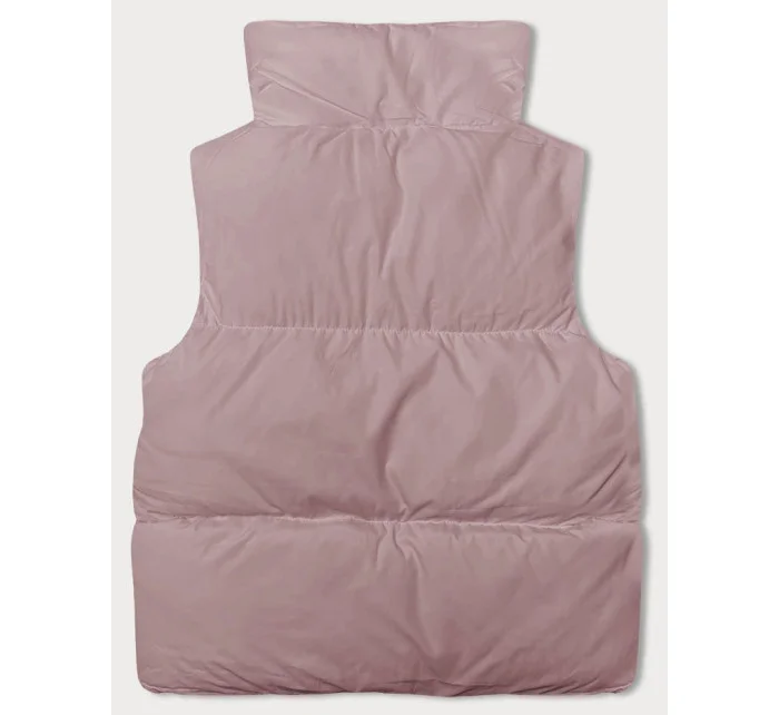 Růžová péřová dámská vesta se stojáčkem model 18914588 - J.STYLE Růžová péřová dámská vesta se stojáčkem model 18914588 - J.STYLE