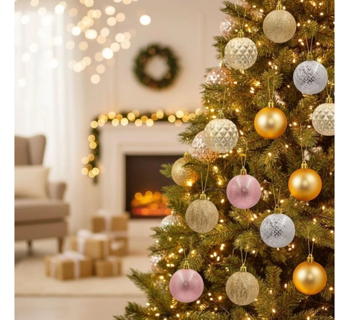 BOMBKA DEKORACYJNA PLASTIKOWA SET 35  RÓŻOWY model 21832993