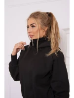 Zateplený set model 21915215 a kapuce černý - K-Fashion Zateplený set model 21915215 a kapuce černý - K-Fashion