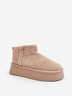 Sněhule na platformě s vzorem béžové model 21645932 - Boto