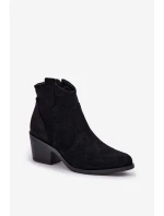 Botky Na Zip Eko Semišové  Černé model 21685110 - S.Barski