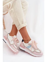 Dámské tenisky z eko kůže růžové model 22039836 - Boto