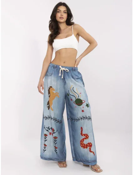 Kalhoty DHJ SP modrá model 21003930 - FPrice Kalhoty DHJ SP modrá model 21003930 - FPrice