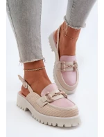 Dámské sandály na plochém podpatku s ozdobou Béžová D&A Dámské sandály na plochém podpatku s ozdobou Béžová D&A