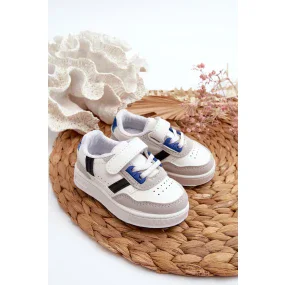 Klasická dětská sportovní obuv bílá a modrá model 20453562 - Kesi