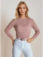 Dámský svetr light pink Dstreet model 21964156 - FashionStreet Dámský svetr light pink Dstreet model 21964156 - FashionStreet