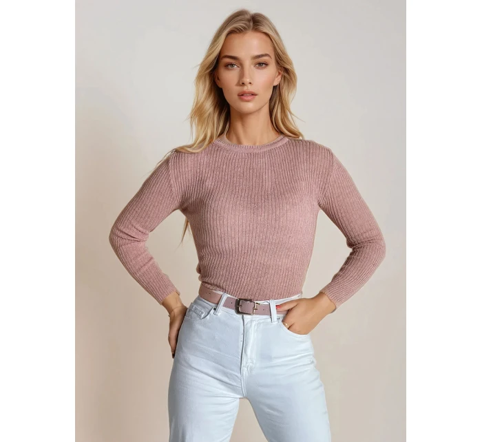 Dámský svetr light pink Dstreet model 21964156 - FashionStreet Dámský svetr light pink Dstreet model 21964156 - FashionStreet