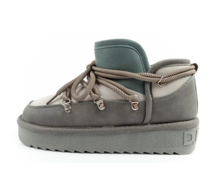 D.Franklin dámské sněhule zimní módní zateplené boty šedé dámské