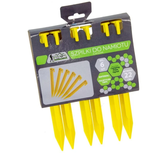 STANOVÉ KOLÍKY 22CM KPL 6KS ENERO CAMP PLASTOVÉ