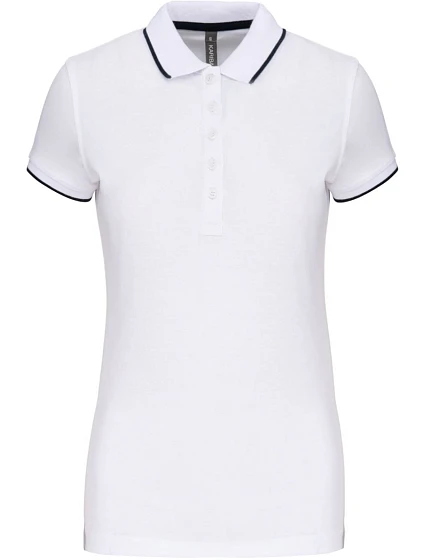 Kariban K 252 Dámské kontrastní piqué polo 20.K252 white/navy/white Kariban K 252 Dámské kontrastní piqué polo 20.K252 white/navy/white