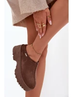 Dámské nízké sněhule na platformě hnědé model 21772413 - Boto Dámské nízké sněhule na platformě hnědé model 21772413 - Boto