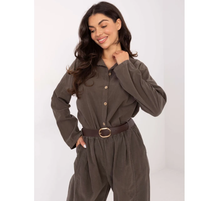 Košile IT KS 22390.81 tmavá khaki