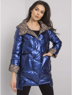 Tmavě modrá zimní bunda s kapucí od Gerardine