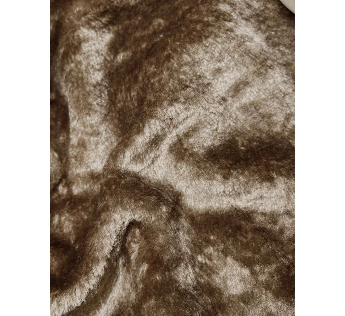 Dlouhá dámská zimní bunda ve velbloudí barvě model 21246579 - MELYA MELODY