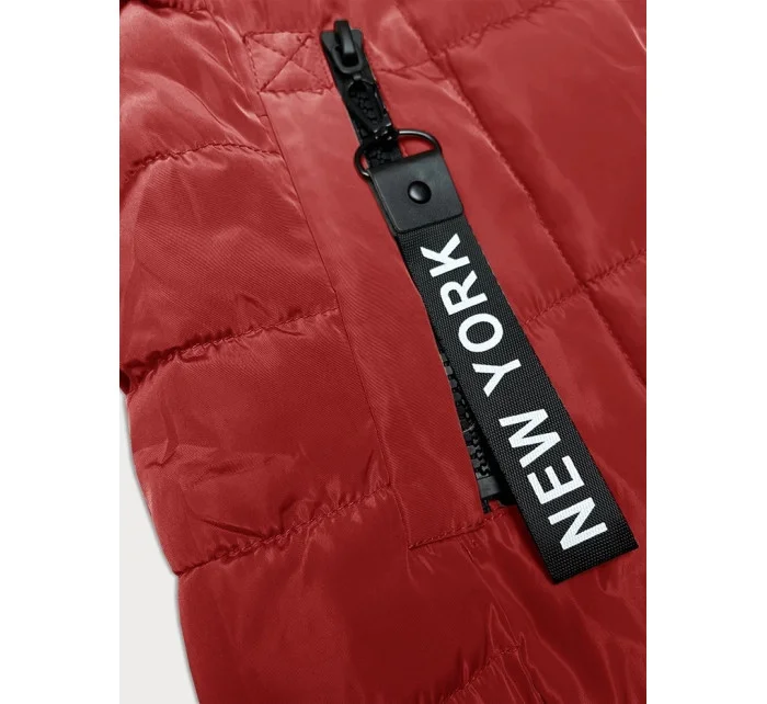 Červená dámská vesta s kapucí model 21339618 - S'WEST