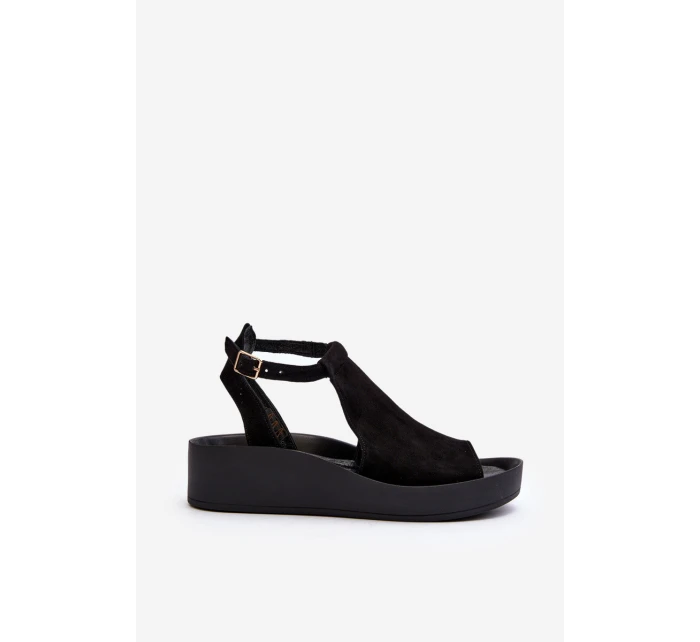 Zazoo 2914 Dámské sandály z semiše Černé