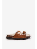 Dámské Pantofle S Přezkami A Kožíškem Camel model 21670224 - Boto