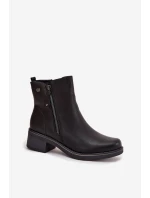 Dámské kotníkové boty na klínu s vyhříváním Černé Kalivana Dámské kotníkové boty na klínu s vyhříváním Černé Kalivana