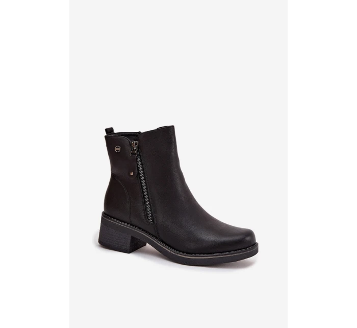 Dámské kotníkové boty na klínu s vyhříváním Černé Kalivana Dámské kotníkové boty na klínu s vyhříváním Černé Kalivana