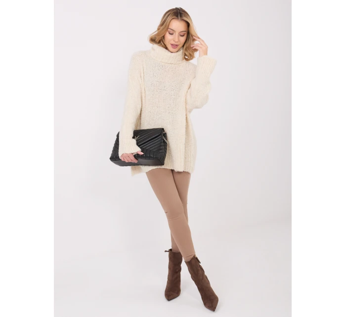 Sweter CH SW model 21782574 jasny beżowy - FPrice Sweter CH SW model 21782574 jasny beżowy - FPrice