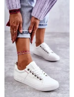 Dámské tenisky Kožené Big Star model 21251091 Bílé - Big Star Shoes Dámské tenisky Kožené Big Star model 21251091 Bílé - Big Star Shoes