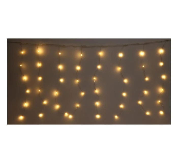 VÁNOČNÍ STROMEK SVĚTLA VENKOVNÍ / VNITŘNÍ SVĚTELNÝ ZÁVĚS 400 VEDL WW 200X200CM S DÁLKOVÝM OVLÁDÁNÍM TEPLÁ BÍLÁ