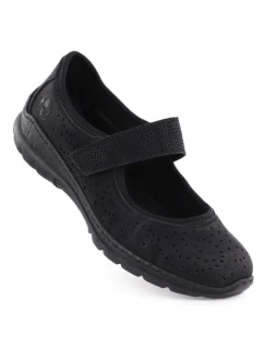 Dámské černé polobotky Rieker na suchý zip N4299-00