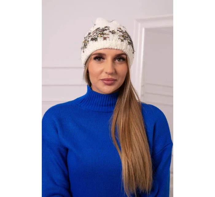 Dámská čepice Florence K350 ecru+khaki