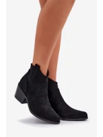 Botky Na Zip Eko Semišové  Černé model 21685110 - S.Barski