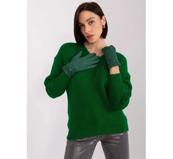 Rukavice AT RK 239507.53P tmavě zelené