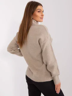 Sweter AT SW model 19309623 ciemny bezowy - FPrice