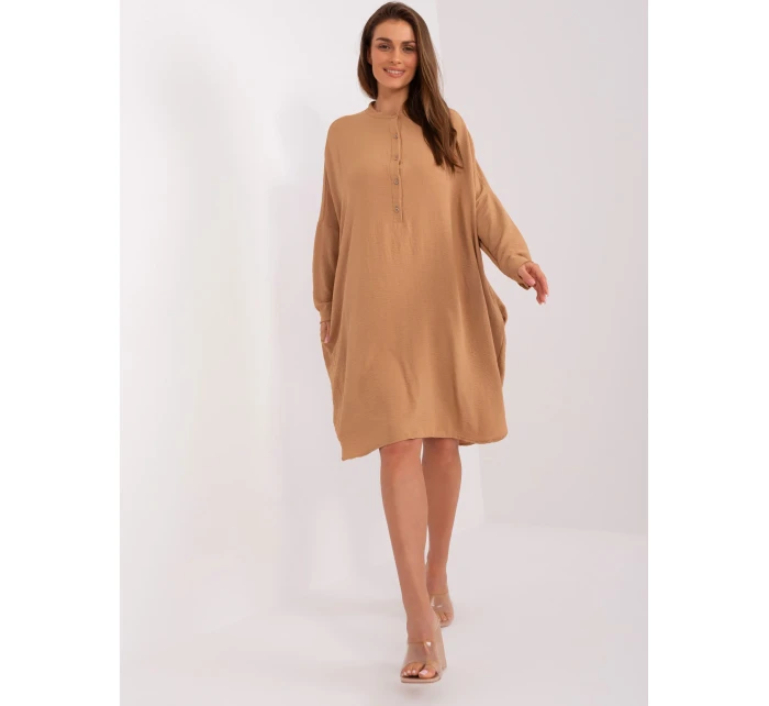 Sukienka DHJ SK model 21110935 camelowy - FPrice