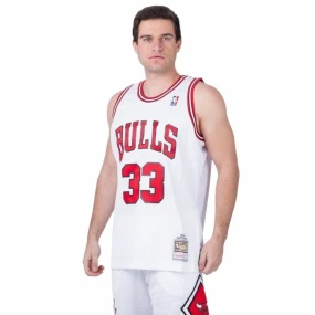 Mitchell & Ness Chicago Bulls NBA Home Swingman Jersey Bulls 97-98 Scottie Pippen M SMJYAC18054-CBUWHIT97SPI pánské