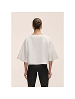 Dámské tričko Casall Aria Cropped Boatneck, bílé Dámské tričko Casall Aria Cropped Boatneck, bílé