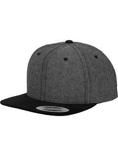 Flexfit 6089SU/6089CH 6 panelová Snapback kšiltovka "Suede" 55.689S black/black