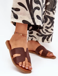 Dámské Plné Sandály S Tmavě Hnědé model 21704396 - Boto