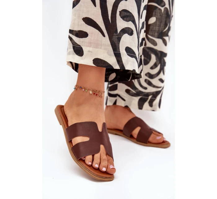 Dámské Plné Sandály S Tmavě Hnědé model 21704396 - Boto Dámské Plné Sandály S Tmavě Hnědé model 21704396 - Boto