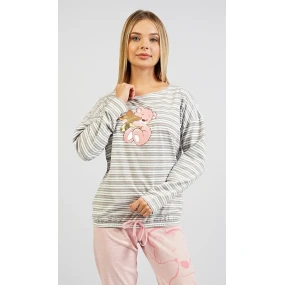 Dámské pyžamo dlouhé Méďa s hvězdou