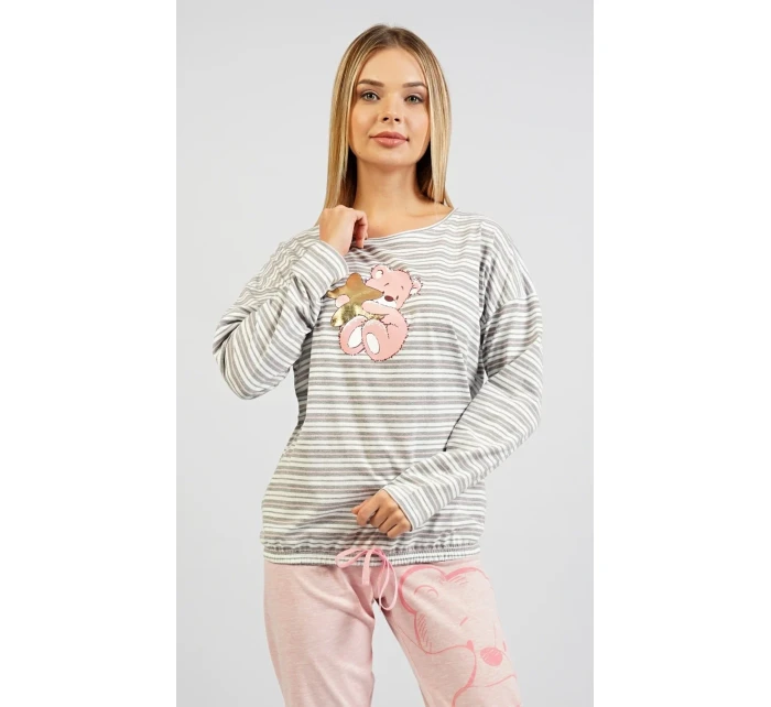 Dámské pyžamo dlouhé Méďa s hvězdou