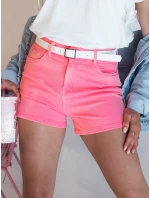 Dámské džínové šortky GLAMWEAR růžové FashionStreet SY0340