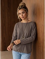 Dámská bavlněná blůza oversize s přívěskem Fango FashionStreet RY2943 Dámská bavlněná blůza oversize s přívěskem Fango FashionStreet RY2943
