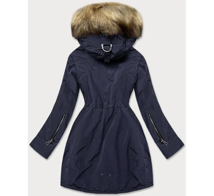 DAMSKA PARKA Z  GRANATOWA model 21243175 - LHD