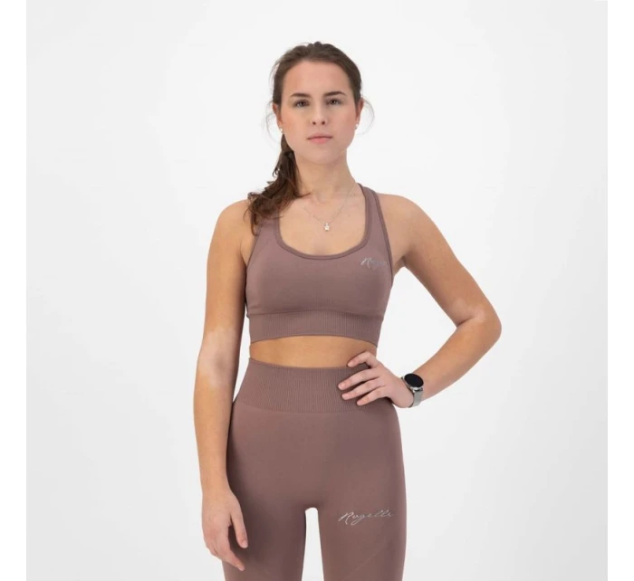 Rogelli TRINITY sportovní podprsenka špinavě růžová M